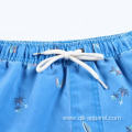 Elastic waist blue streetwear swimwear